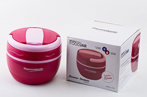 Thermotastic Stainless King Food Jar with Folding Spork, 17 ounce, (PURPLE)