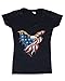 Eagle Usa Flag Women's V-Neck T-shirt 4th of July Shirts