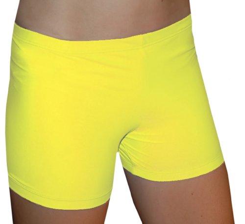 yellow spandex shorts