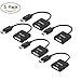 FEMORO DisplayPort to DVI Adapter 5-Pack, Display Port DP to DVI-I Adapter 1080P for All DP Port Computer, Laptop, Desktop - Black