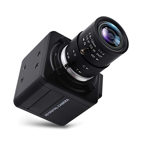 Svpro 4K Ultra HD Webcam 2.8-12mm Varifokalobjektiv USB Mini-Webkamera 3840x2160@30fps Optischer Zoom USB mit Kamera IMX317 Sensor Kamera, USB UVC Konferenz Webcam für Mac/Window/Linux
