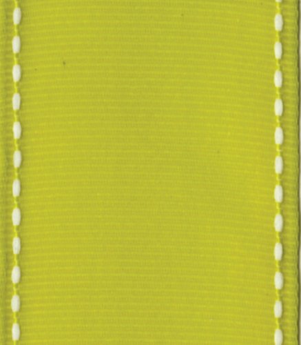 Caspari Entertaining Wired Ribbon, Grosgrain, Grass Green