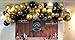 Large White Black and Gold Balloon Garland Arch Kit - Perfect Ballons for Baby or Wedding Shower Party Decorations - Giant Gold Black and White Baloon Arch Kits Wall Balloons