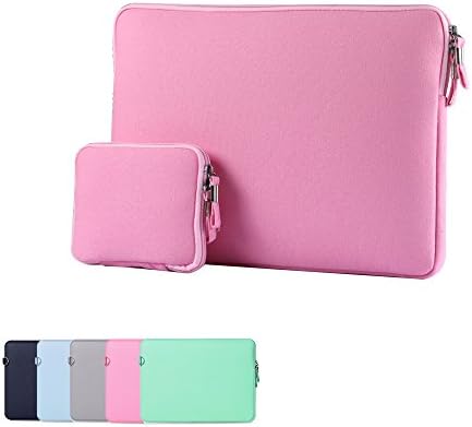 Seetwo 15" Neoprene Case Handbag Protective Cover with Accessories Bag for 15.6 Inch Notebook Computer MacBook Air/ Pro/ Retina (15 - 15.6 inch, Baby Pink)