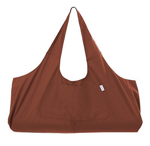 Yogiii Large Yoga Mat Bag | The Original YogiiiTotePRO | Large Yoga Mat Tote Sling Carrier with Side Pocket | Fits Most Size Mats (Burnt Orange)