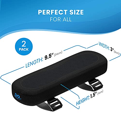 Everlasting Comfort Arm Rest Pillow - Office Chair Armrest Cover Pads for Desk Chair (Set of 2)