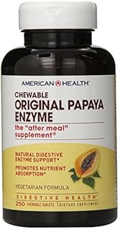 American Health Chewable Multi-Enzymes, Original Papaya, 250 Count
