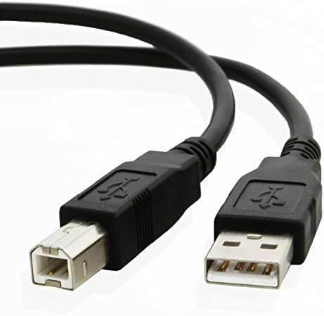 6ft USB Cable for: Epson WorkForce 845 Wireless All-in-One Color Inkjet Printer, Copier, Scanner, Fax