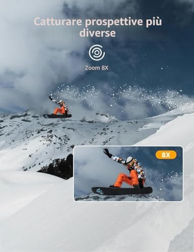4K 60FPS EIS Action Cam 64MP WiFi Sports Camera Ultra HD Telecamera subacquea 40M Videocamera Impermeabile 2.4G Telecomando Time Lapse 2x1350mAh Batterie
