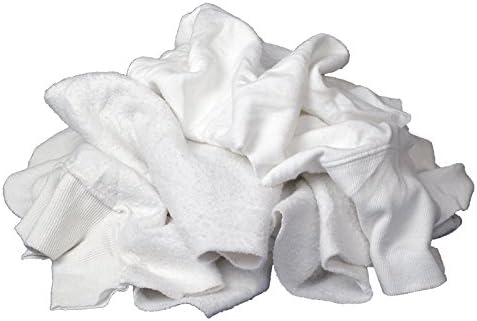 Buffalo Industries (10480PB) White Recycled Sweatshirt Cloth Rags - 4 lb. bag