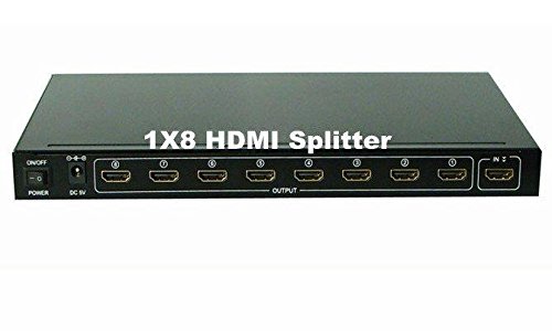 HDMI Splitter 1 Input 8 Output 1X8 Supports 1080P