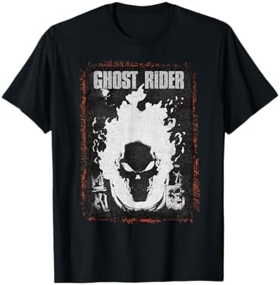 Amazon.com: Marvel Ghost Rider Vintage Motorcycle Comic Icon T
