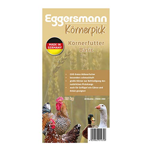 Eggersmann Körnerpick Hühnerfutter 25 kg Körnerfutter Basic - Basic Hühner Körnerfutter Geflügelfutter - Premium Körnermischung für Hühner Gänse und Enten – Bild 3