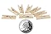 Juvale 200pcs Mini Natural Wooden Clothespins Pegs Clips for Photo Paper, Wedding and Home Decoration, DIY Crafts and Party - 1 inch