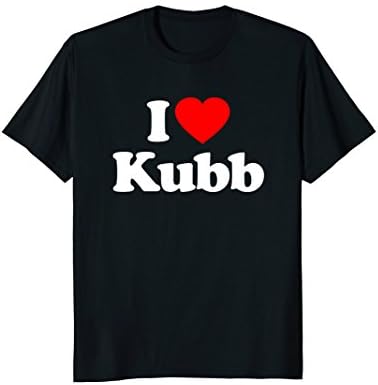 Mens Kubb Love Heart Funny T-Shirt Medium Black