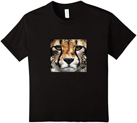 CHEETAH SHIRT Fast African Jungle CAT TShirt Wildlife Animal - Kids 8 - Black