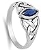 CHOOSE YOUR COLOR Sterling Silver Celtic Knot Ring