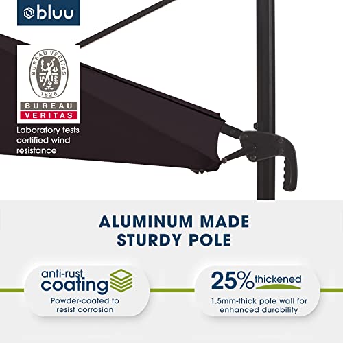 BLUU SYCAMORE 10 FT Patio Cantilever Umbrella, Aluminum Outdoor Offset