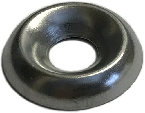 #10 Stainless Steel Countersunk Finishing Cup Washers (Pack of 100pcs) - Marine Bolt Supply