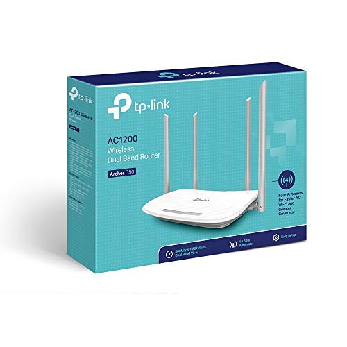 TP-Link-Archer-C50-Router-wifi-de-doble-banda-1200-Mbps-24-GHz-a-300-Mbps-y-5-GHz-a-867-Mbps-4-antenas-externas-de-doble-banda-Fast-Ethernet-puerto-de-100-Mbps-blanco