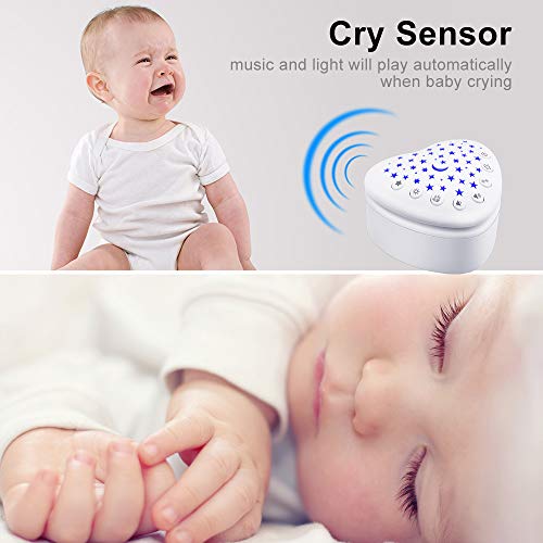 Smart Sleep Soother, White Noise Sound Machine with Star Projector, Portable Sleep Aid Night Light with 15 Songs, Sound Therapy for Baby and Toddler - Thumbnail 2