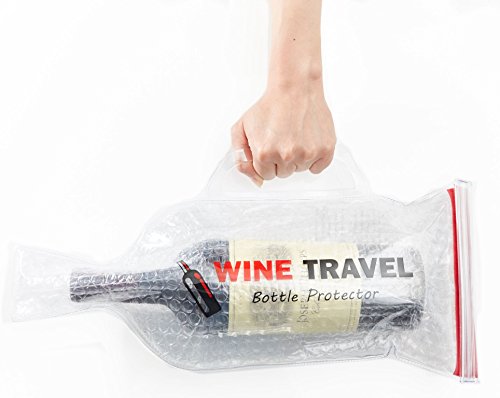 8 Pack Wine Travel Bottle Protector with Handle - Reusable Travel Wine Bags - Luggage Caddy - Wine Carrier Tote - for Safe Transportation - Leak Proof and Waterproof - Triple Level Protection - Thumbnail 5