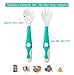 Baby Utensils Spoon Fork Set with Travel Safe Case Toddler Babies Children Feeding Training Spoon Easy Grip Heat-Resistant Bendable Self Feeding Learning Spoon (1 Spoon, 1 Fork)