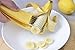 Libloop Kitchen Tools Fruit Slicer-One Squeeze 6 Perfect Slices-for Bananas, Cucumbers, Kiwi, and Sausages, 18.56.54.5cm, Yellow with Sliver color