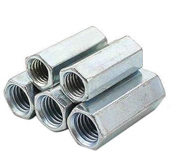 5pcs M6 x 1 x 30mm Long Rod Coupling Hex Nut Connector