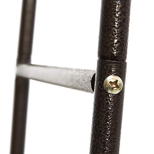 Relaxdays Torbogen Garten pulverbeschichteter Stahl, Rosenbogen für Kletterpflanzen wetterfest und freistehend , Bronze, 240 x 140 x 38 cm, Schwarz – Bild 6