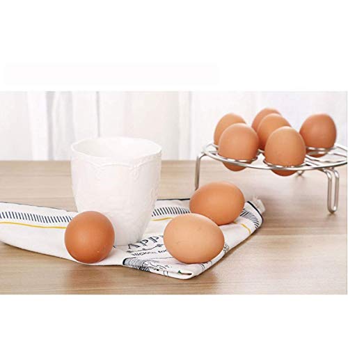 Razita Slyire 2-Pack Egg Steamer Rack for Instant Pot Accessories Stackable Steam, Silver - Thumbnail 2