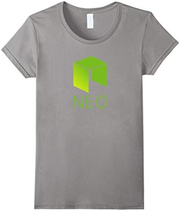 Womens Premium "NEO" Blockchain &amp; Cryptocurrency T-Shirt Large Slate