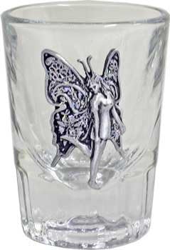 Libbey 2oz"Butterfly Fairy" Fluted Bar Shot Glass