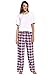 CYZ Women's 100% Cotton Super Soft Flannel Plaid Pajama/Lounge Pants-F17004-M