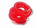 JKing Set of 12 New Plastic Stretch Wrist Key Coil Wrist Band Key Ring Key Chains Key Holders for Outdoor Sport (Red)