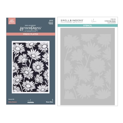 Spellbinders BD-0959 Daisy Shower BetterPress and Stencil Bundle from The Yana'…