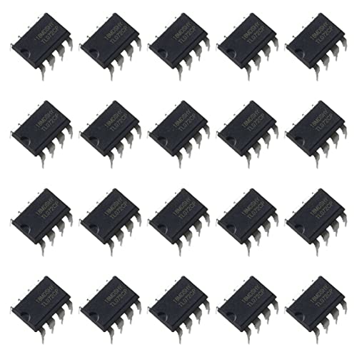 Bridgold 20pcs TL072 072 Low Noise JFET Dual Op-Amp