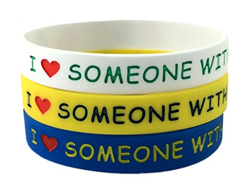 "i love someone with autism" silicone bracelets blue, y…