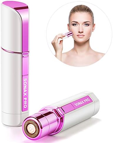 Facial Hair Remover, Queenmew Flawless Hair Removal for Women, Mini Painless Electric Face Razor and Shaver for Women, Cordless Waterproof Lady Trimmer Tool for Bikini/Upper Lip/Cheek/Arm/Finger