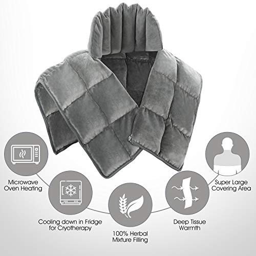 Heated Neck & Shoulder Wrap Calming Heat Weighted Heating Pad