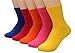 Galsang 5 Pack Soft Casual Lightweight Crew Cotton Socks For Women #A160 (color 2)