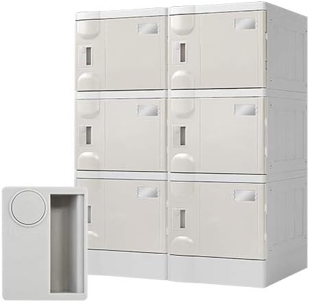 プラスチックロッカー 6人用 ロッカー 2列3段 宅配ボックス シューズロッカー 下駄箱 シューズボックス 返品送料無料 プール 6人用ロッカー 鍵なし グレー 学校 屋外 水に強い A 390e 23