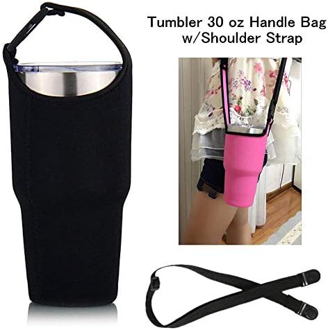 YouZi Tumbler 30 oz Carrier Handle Bag w/Shoulder Strap Fit for Rtic, Atlin, Ozark Trail,YETI Rambler 30 oz Insulated Tumbler Coffee Cup
