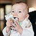 Baby Teething Toys BPA Free Silicone Teether Chew Egg with Pacifier Clip Cute and Effective Pain Relief Raccoo for Stylish Boy or Girl