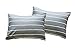 M&Meagle Lightweight Microfiber Duvet Cover Gray,Stripe Print Pattern Bedding Sets,Zipper & Tie for Women & Men's Bedroom - Queen Size(3Pcs,1 Duvet Cover 2 Pillowcases)
