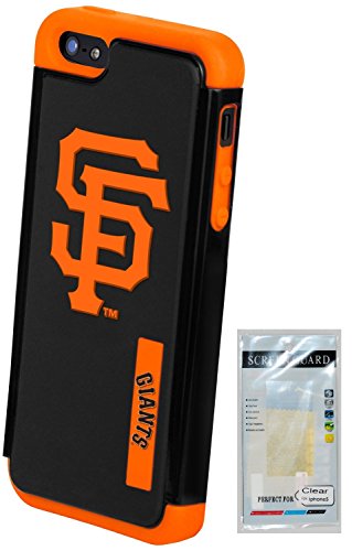 Forever Collectibles - (MLB) - San Francisco Giants Dual Hybrid 2-Piece TPU Case And Screen Guard for Apple iPhone 5/5s