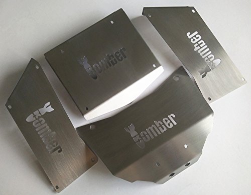 CrazyRacer Stainless Steel Body Armor Roof + Side + Hood Panel (4pcs) For Axiall RR10 Bomber 90048 90053