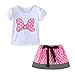 Mud Kingdom Girls Outfits Cute Cartoon Polka Dots Summer Holiday Clothes Sets