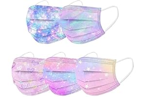 YUGYUJ 50Pcs Kids Face Mask Childrens 3 Ply Non-Woven Protective Breathable Kids Face Mask for Boys Girls Outdoor School