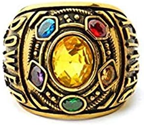 Excow Jewelry Thanos Rings Infinity War Soul Stone Power Ring Gold Ring Cosplay Costume Prop
